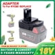 thumbnail image 1 of Para Batería de Iones de Litio Milwaukee 20V/18V Convertida en Adaptador RYOBI 18V P108 ABP1801, 1 of 5