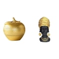 thumbnail image 1 of Figura decorativa moderna de resina con forma de fruta y mujer africana para mesa, estantería, comedor, dormitorio, oficina, entrada., 1 of 8