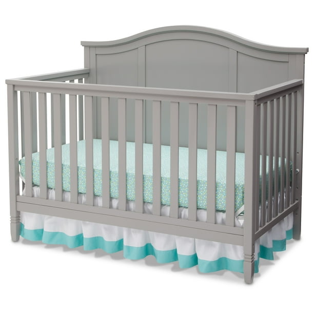 Delta Children Madrid 4 In 1 Convertible Crib Gray Walmart Com