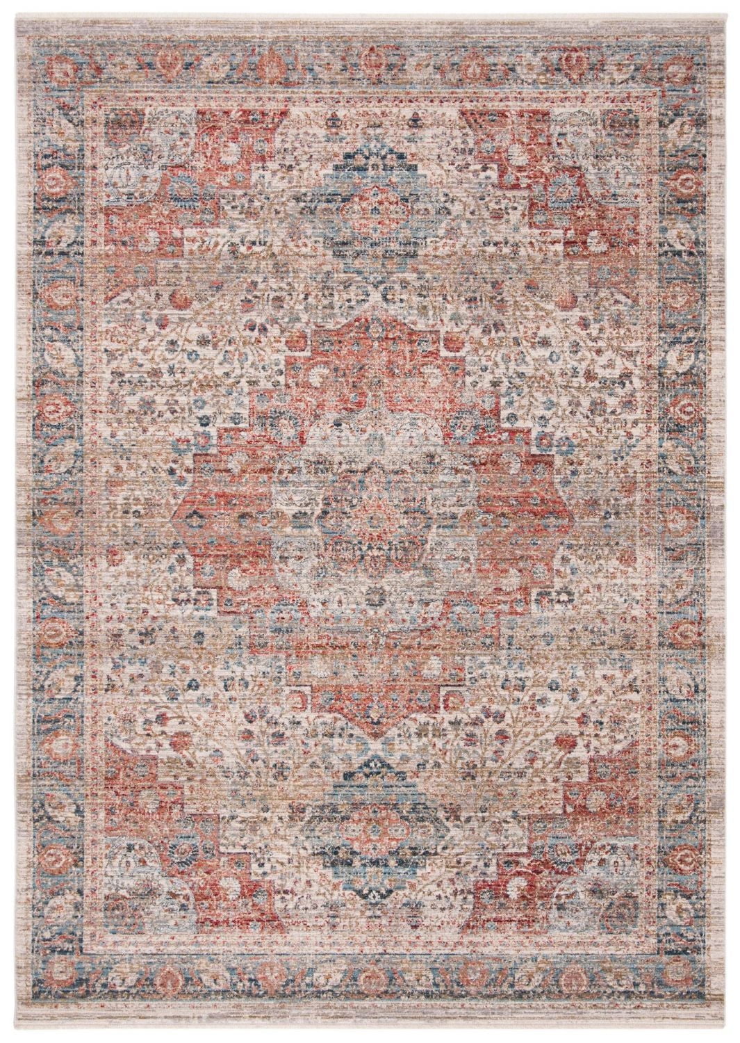 SAFAVIEH Kenitra Zlata Floral Bordered Area Rug