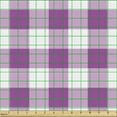 thumbnail image 2 of Geometric Fabric by the Yard Upholstery, Continuous Tartan Inspired Squares Pattern in Pink Tones Feminine Vibes, Decorative Fabric for DIY and Home Accents, Fuchsia and Lilac by Ambesonne, 2 of 5