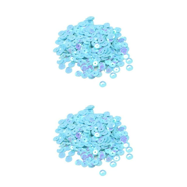 Dalazy 400 Pcs Sequins Ronds en Vrac 7mm Couture Bleu 2ensemble