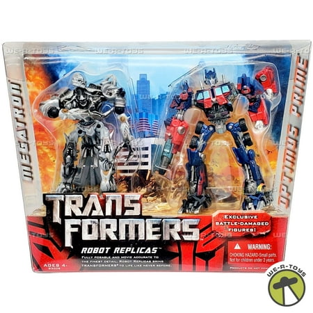 Transformers Robot Replicas Megatron and Optimus Prime Action Figures Hasbro