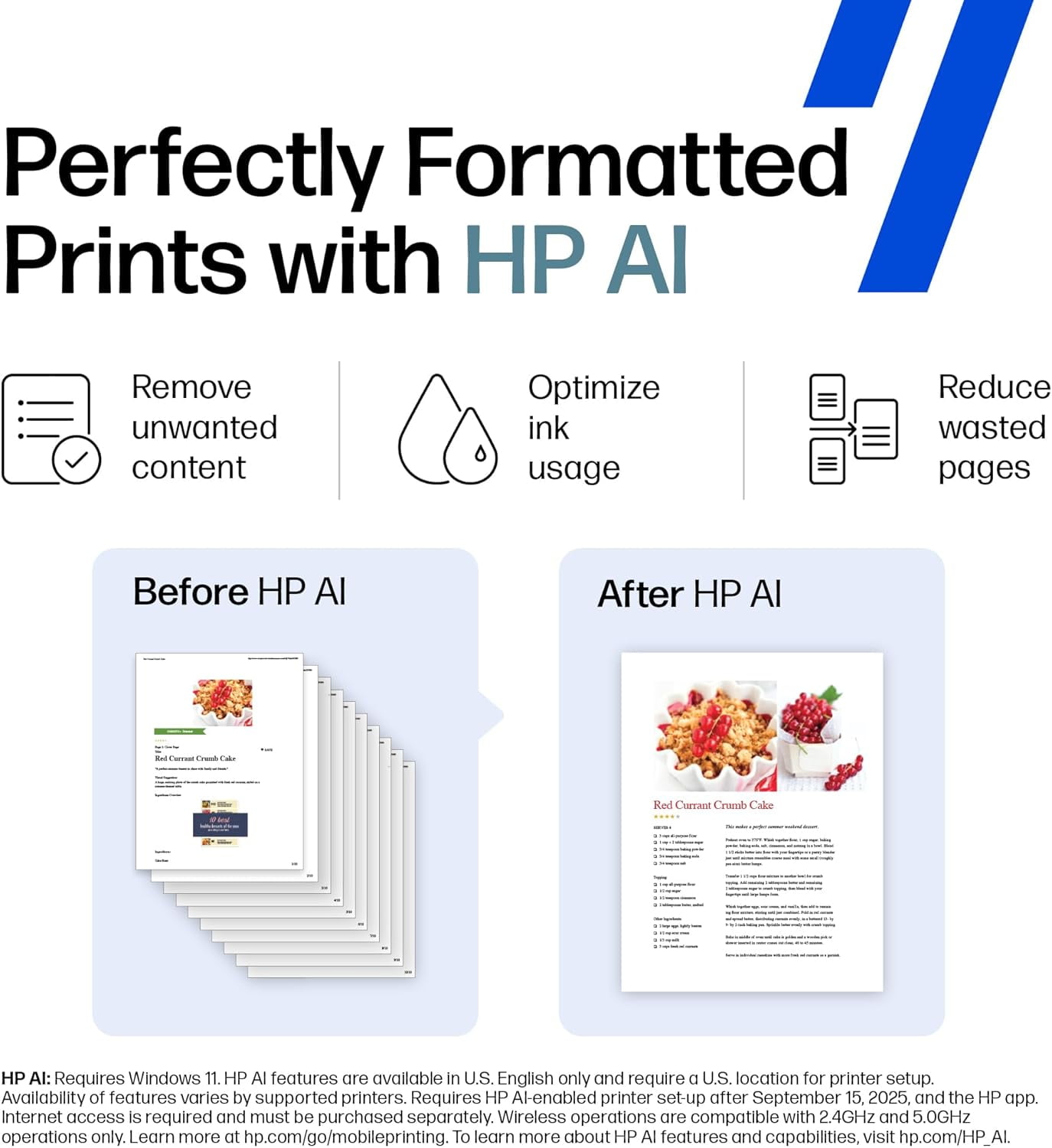HP DeskJet 4227e Wireless All-in-One Color Inkjet Printer, Scanner, Copier, Best-for-Home, 3 Month Instant Ink Trial Included, AI-Enabled (6W7F0A)