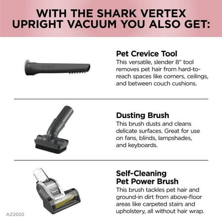 Shark - Vertex DuoClean PowerFin Upright Vacuum with Powered Lift-Away and Self-Cleaning Brushroll - Rose Gold