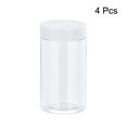 thumbnail image 3 of Uxcell 5oz/ 150ml Round Plastic Jars with White Screw Top Lid for Storage 4Pack, 3 of 5