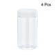 thumbnail image 3 of Uxcell 8oz/250ml Frascos de Plástico Redondos con Tapa de Tornillo Blanca para Almacenamiento, Paquete de 4, 3 of 5