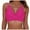 #1_Hot Pink, variant on Women's Twist Front V-Neck Bikini Top - Push Up Padded Swimsuit with Adjustable Spaghetti Straps, Sexy Bathing Suit Top
