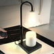 thumbnail image 5 of Lámpara retráctil de cera derretible | Lámpara de mesa con luz nocturna regulable dorada | Diseño de flores | Iluminación ambiental | Brillo ajustable | Base de madera | Mesita de noche o escritorio, 5 of 6