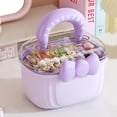 thumbnail image 2 of AOOOWER Elegant Hair Accessories Storage Box For Girls Women 2 Layer Designs Spacious Clear Organizers Case For Travel, 2 of 11