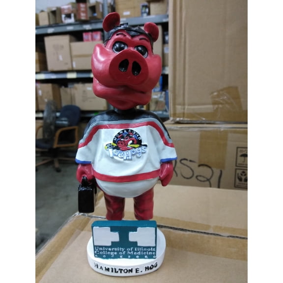Hamilton E. Hog Hammy Rockford Icehogs Mascot SGA Rockford Icehogs Bobblehead