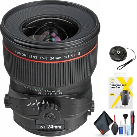 Canon TS-E 24mm f/3.5L II Tilt-Shift Lens for Canon EF Mount + Accessories (International Model with 2 Year Warranty)(International Model)