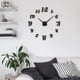 thumbnail image 4 of Reloj de pared sin marco, 3 relojes de pared, reloj decorativo grande con pegatinas de pared para sala de estar Negro, 4 of 8