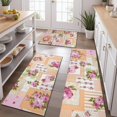 thumbnail image 2 of Pioneer Flower Floral Print Pattern Kitchen Rugs Sets Of 3,Kitchen Runner Rugs Non Skid Washable,Decorative Kitchen Floor Mats for Kitchen,Sink,Laundry,17"x30"+ 17"x47" + 17"x59", 2 of 6