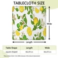 thumbnail image 2 of Yellow Lemon Fruit Limes White Pattern Square Fitted Tablecloth with Elastic Edge,Square Table Cover,Washable Elastic Table Cover for Home Kitchen Party Decor 36"x36", 2 of 6