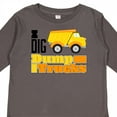 thumbnail image 4 of Inktastic I Dig Dump Trucks Boys or Girls Long Sleeve Toddler T-Shirt, 4 of 5