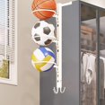 thumbnail image 1 of No Drill Wall Mount Basketball Storage Rack, Multilayer Durable Iron Organizer for Sports Balls and Equipment, 1 of 8