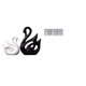 thumbnail image 1 of Figuras De Pareja De Cisnes De Porcelana, Esculturas, Decoración De Escritorio, Elegante Figura Coleccionable De Animal Con Reloj De Pared Digital, Pantalla Grande Multiusos, Temperatura Y, 1 of 8