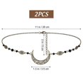 thumbnail image 3 of 2 Pcs Bohemian Head Chains Hollow-out Moon Pendant Crystal Decorative Headpieces Hair Accessories for Women and Girls, 3 of 4