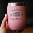 thumbnail image 3 of Bevvee Insulated Wine Tumbler 12 oz Happy Camper 2 Camping Enthusiast Gifts Tumblers, 3 of 4