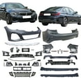 thumbnail image 2 of Ikon Motorsports M340 Style Front/Rear Bumper Covers W/ Sensor Holes/ Fog Covers No ACC + M-Tech Style Side Skirts Compatible With 2019-2022 BMW G20 Sedan 4-Door Unpainted Black Bumper Cover Fascia, 2 of 4