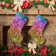 thumbnail image 3 of Zufioo Glitter Rainbow for 18-inch Stitching Christmas Stockings, Suitable for Christmas, Christmas Trees, Indoor and Outdoor Holiday Decorations-Short plush, 3 of 8