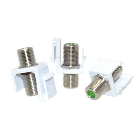 4G Technology Snap-In F-Type Insert Keystone Jack Connector Modular White