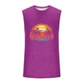 thumbnail image 4 of YUGYXL Man Vests Tops Vest for Mens Crewneck Sport Athletic Beach Hawaiian Cami Tank Tropical Summer Fall Vests Purple XXL, 4 of 5