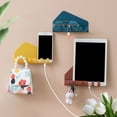 thumbnail image 5 of 3 Pieces Wall Mounted Phone Holder, Wall Mounted Remote Control Holder, Phone Charger Wall Mount, Multifunctional Storage Rack with Hook, 5 of 5