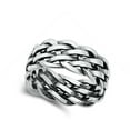 thumbnail image 4 of Rounded Braid Weave Knot Ring .925 Sterling Silver Band Jewelry Female Male Unisex Size 6, 4 of 4