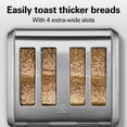 thumbnail image 2 of Hamilton Beach 4-Slice Toaster with Extra-Wide Slots, Toast Boost & Removable Crumb Tray, Stainless Steel, 2 of 8
