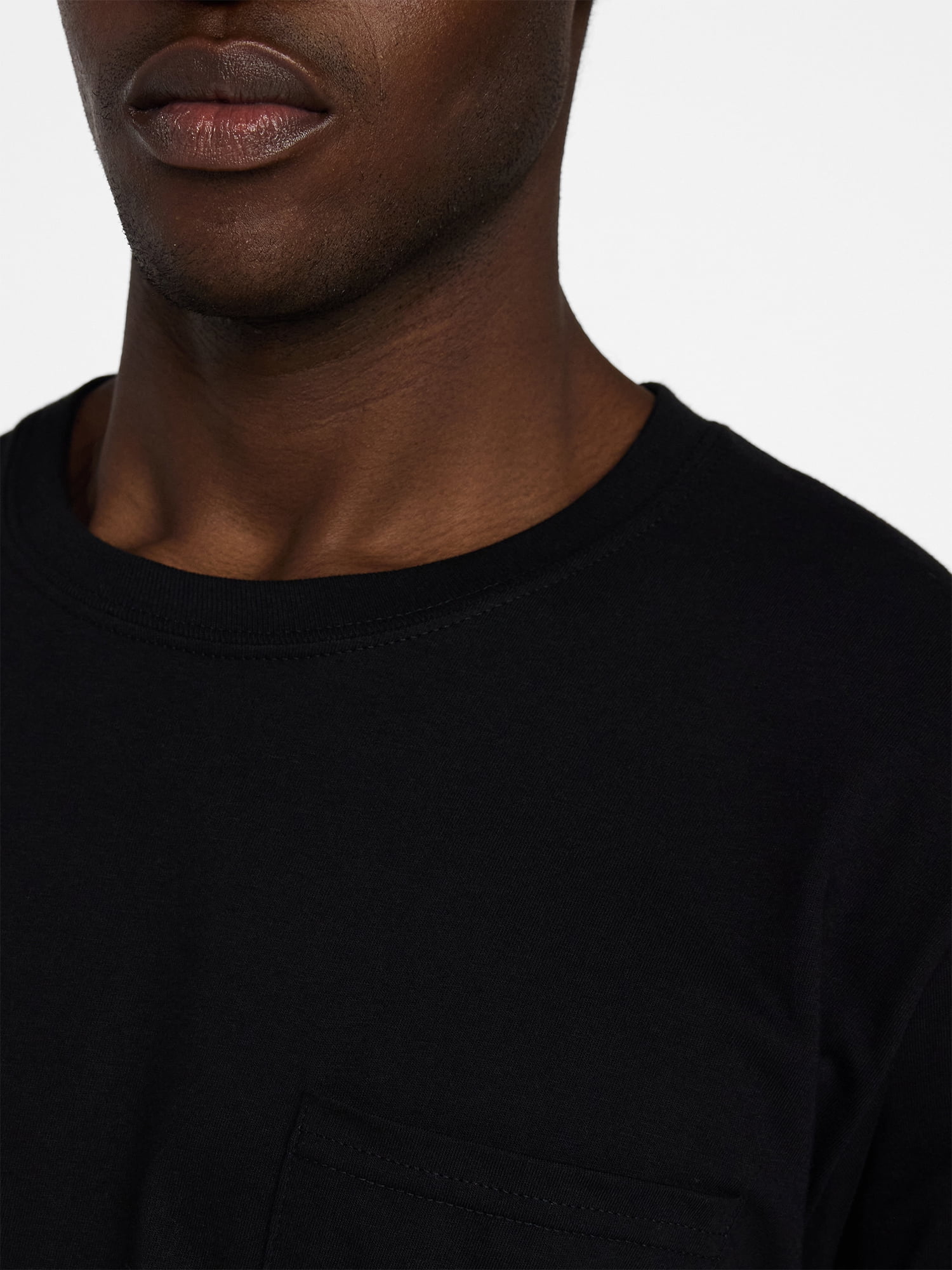 Athletic Works Men's and Big Men's Cotton Pocket Tee, Sizes XS-5XL and Tall Sizes