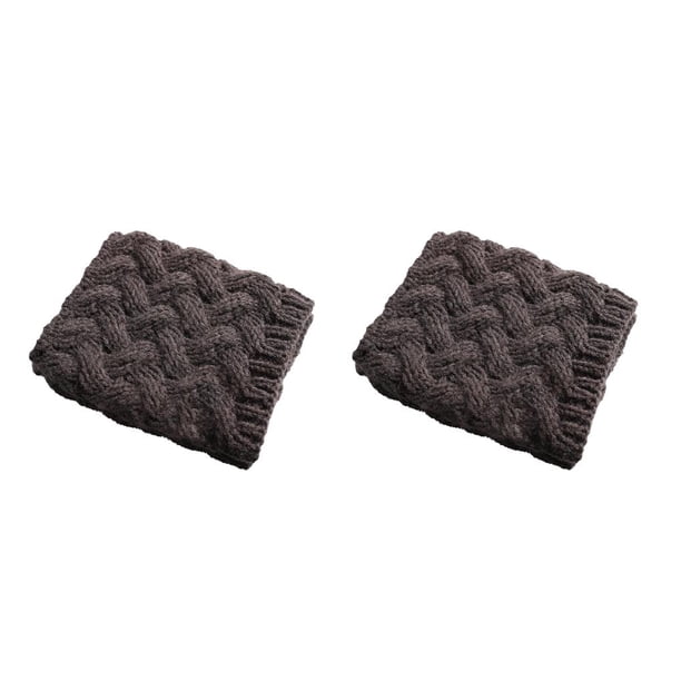 sweethay Calentador de piernas Cubierta Vestir Adorno Color sólido Niña Bota Puños Gris oscuro Gris oscuro 2Conjunto