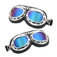 thumbnail image 4 of Motorcycle Goggles Vintage Leather Riding Glasses ATV Off-Road Anti-Scratch Dust Proof Eyewear for Men Women Adult, 4 of 6