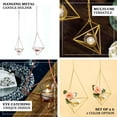 thumbnail image 4 of Efavormart Set of 2 Gold Metal Geometric Hanging Floral Holder Set - 12"/15", 4 of 10