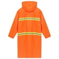 thumbnail image 4 of TiaoBug Men Raincoat Safety Work Rain Gear Waterproof Long Hooded Rain Jacket Coat Poncho Orange 4XL/190, 4 of 7