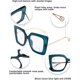 thumbnail image 4 of Gafas cuadradas de gran tamaño que bloquean la luz azul y alivian la fatiga visual, 4 of 5