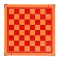 thumbnail image 1 of Tablero de ajedrez de 9 colores, diseño único en relieve, juego de mesa de cuero, juguete universal portátil con esquina protectora de metal, 1 of 5