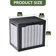 thumbnail image 2 of Uforic 30 Gallon Resin Deck Box, Waterproof Outdoor Storage Box, Dual Use as Patio Bench, Black & Gray, 2 of 7