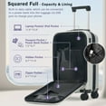 thumbnail image 3 of Euroco Front Opening Luggage Sets 3 Piece,Hardside Expandable Suitcase with Bags,Spinner Wheels and TSA Lock,Lightweight Carry on Luggage with USB Port,20"+24",Grey+White, 3 of 9
