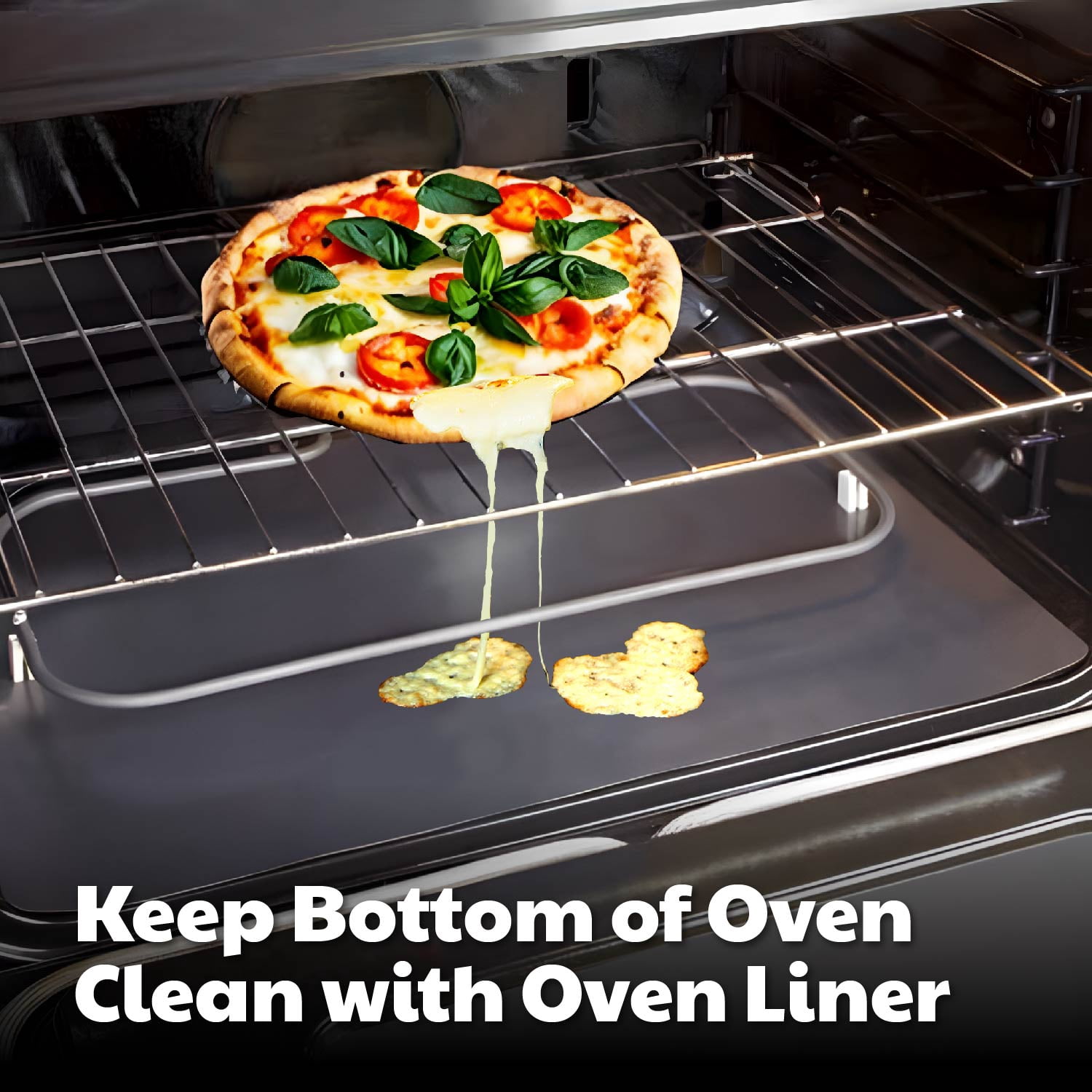 Cooks Innovations Non-Stick Oven Protector Mat - Heavy Duty Nonstick Oven Rack Liners to Protect Convection, Electric, Gas, & Microwave Ovens - BPA Free Heat Resistant Baking Mat