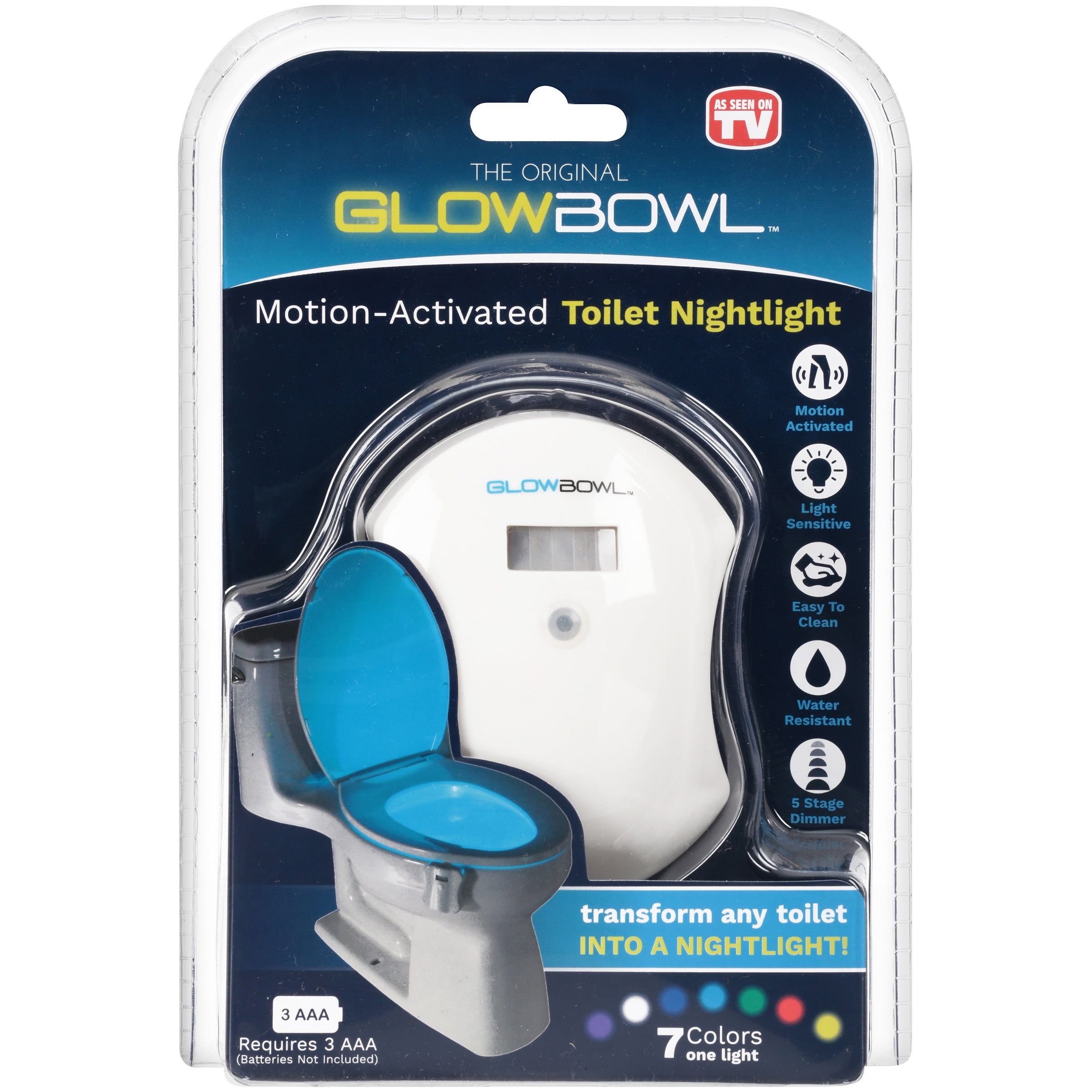 GlowBowl? Motion Activated Toilet Nightlight 