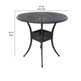 thumbnail image 4 of Benjara Belmount 42 Inch Aluminum Bar Table, Lattice Cut Out Pattern, Dark Bronze, 4 of 5