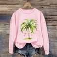 thumbnail image 2 of WEAIXIMIUNG Chandails en Molleton d'Automne pour Femmes Grande Taille Femmes Décontracté Noël Imprimé Cocotier Col Rond Manches Longues Chandail en Molleton, 2 of 4