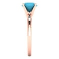 thumbnail image 3 of Solitaire Engagement Ring for Women - 1.5ct Simulated Turquoise in 14K Rose Gold Promise Ring, 3 of 6