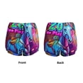 thumbnail image 3 of Hirioo Neon Free Play for Women's Double Layer Athletic Shorts High-Performance Gym Shorts with Inner Pocket, Elastic Waistband-Large, 3 of 7