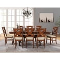 thumbnail image 3 of Roundhill Furniture Karven 9-Piece Extendable Dining Set - Glazed Pine Brown, 3 of 16