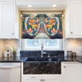thumbnail image 5 of Yayeee Kitchen Curtains Tier Pair Light Filtering 27"x36" Rod Pocket Short Cafe Window Panel, Colorful Goldfish, 5 of 7