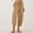 Gold plus size wide leg pants a1, variant on Women Plus Size Wide Leg Elastic Waist Pants with Pockets Casual Solid Boho Ankle Trousers Beach Party Work Lounge Palazzo, Gold XL