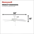 thumbnail image 5 of Honeywell Belmar 52" White Indoor/Outdoor Ceiling Fan with 5 Blades, Pull Chains & Reverse Airflow, 5 of 10